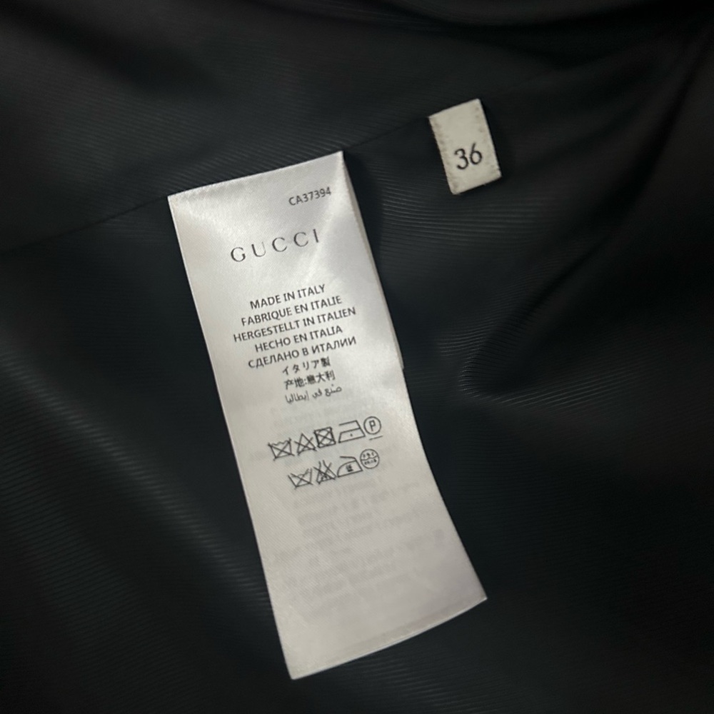 Gucci Black Wool Coat with Gold Buttons - Picture 7 of 8